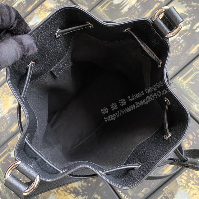 Gucci小挎包 古馳新款GG Marmont迷你鏈條包 576161黑全皮  gdj1123
